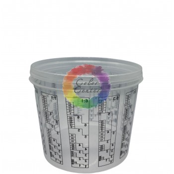 Мерная, пластиковая емкость для смешивания автокраски CAR FIT 0,75 л