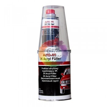 Акриловый грунт для авто c отвердителем AUTO-FIT 2К HS 5+1 белый, 1,2 л