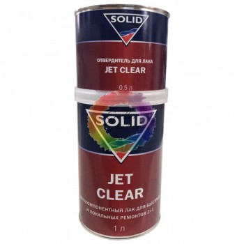 Лак для быстрого и локального ремонта 2+1 JET CLEAR SOLID, 1л + 0,5л 