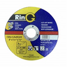Ring круг отрезной по металлу, 125 х 1,2 х 22,23 