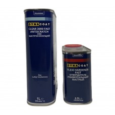 Лак акриловый бесцветный быстрый Dyna HS 3000, 1л + отв. 0,5л fast 